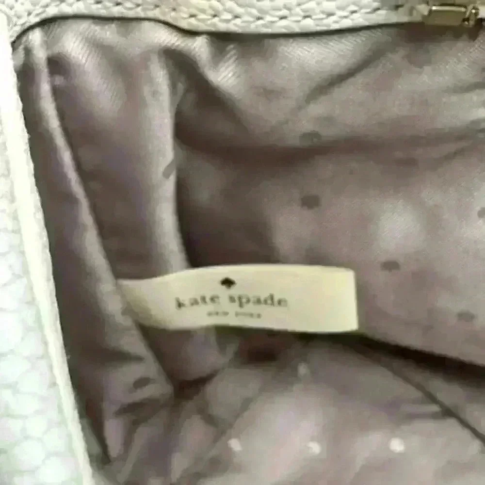 Kate Spade Pebbled Leather Tote/Shoulder/Crossbody Bag Cream Color - Picture 7 of 15